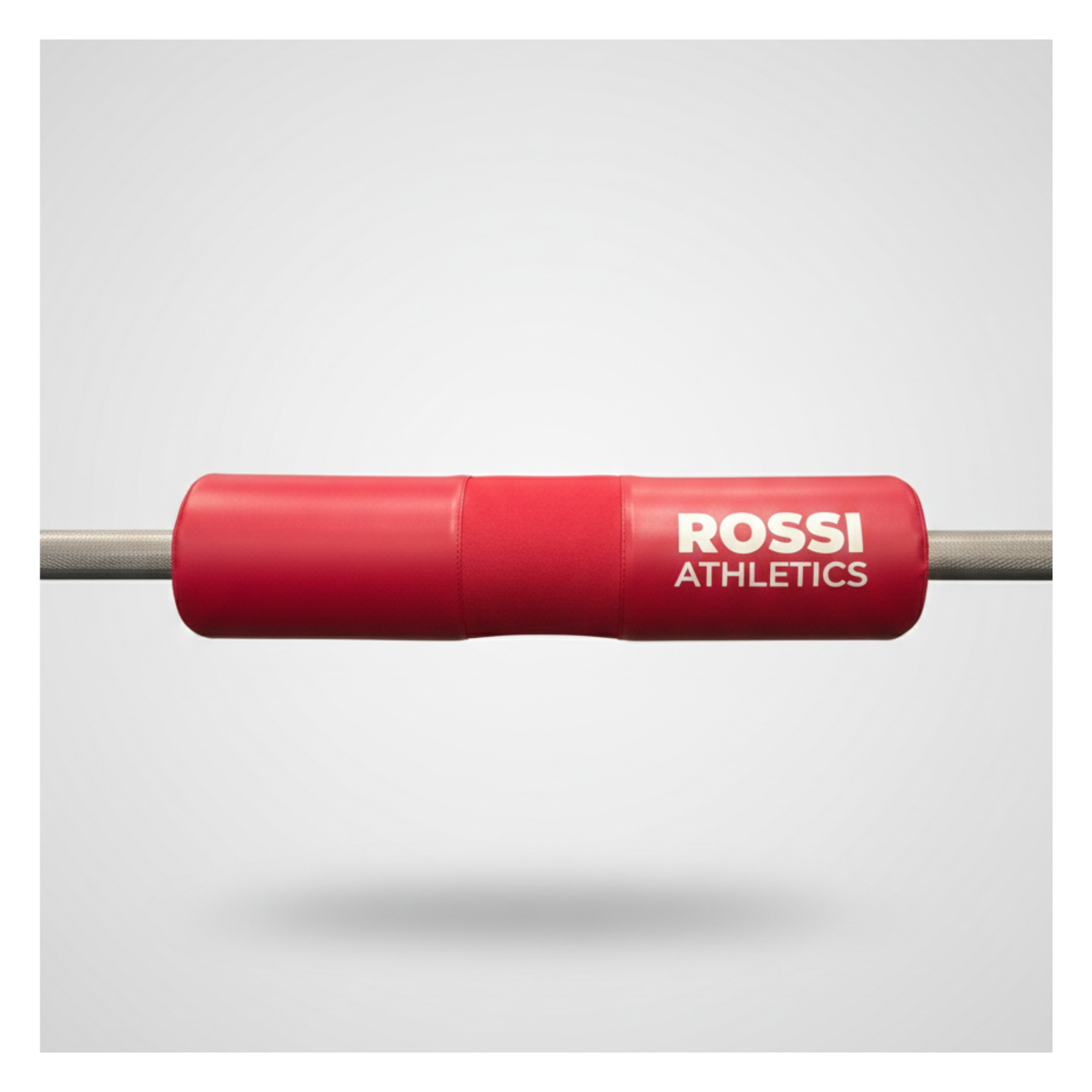 Rossi Athletics barbell hip thrust pad on Olympic barbell