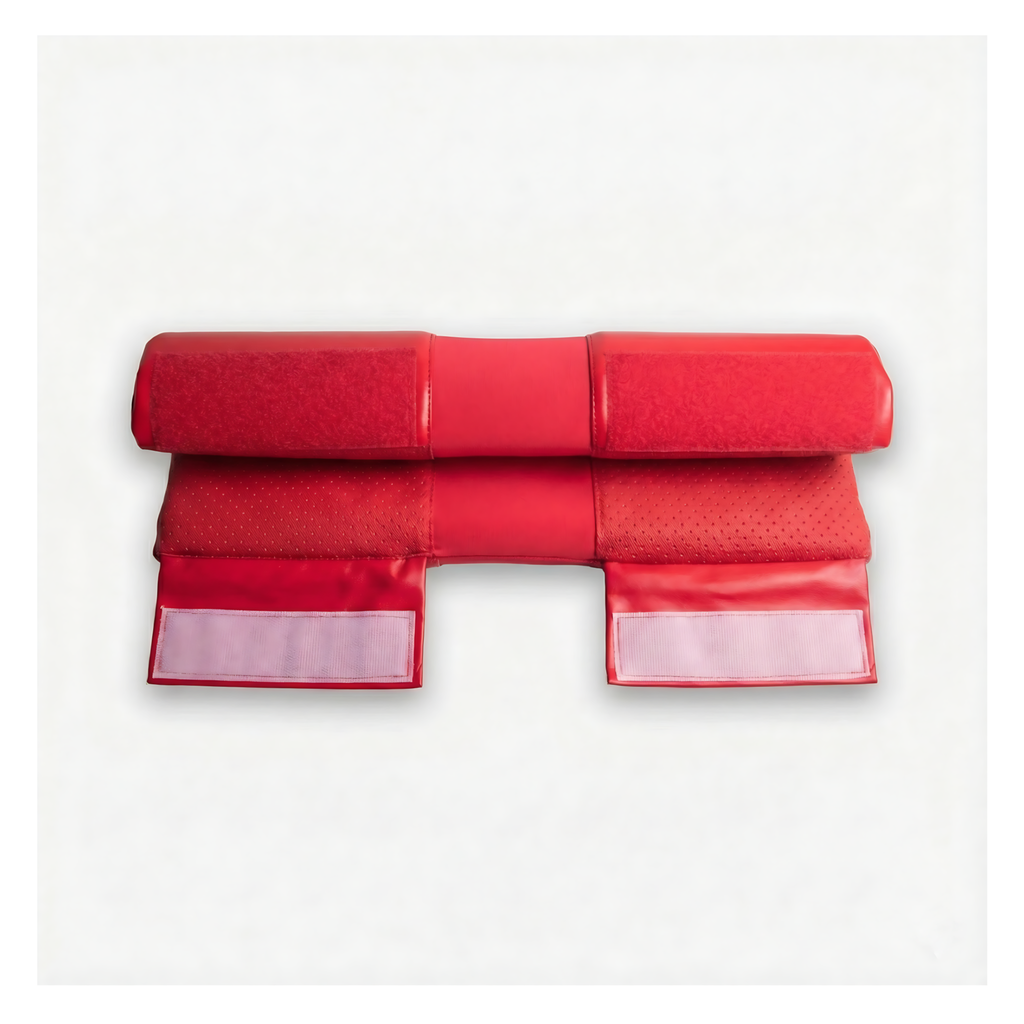 Rossi Athletics barbell hip thrust pad on Olympic barbell